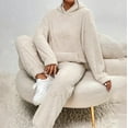 thumbnail image 6 of Tweang Sweater Sets for Women Womens Sets 2 Piece Outfits Fall Womens Sweatsuits 2 Piece Set Womens Lounge Set Pjs Sets for Women's Pajama Sets Gym Sets Beige S, 6 of 8