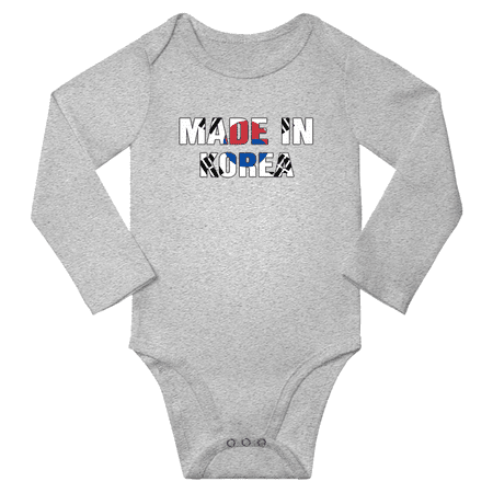 

Made In Korea Baby Long Sleeve Bodysuit (Gray 18 Months)