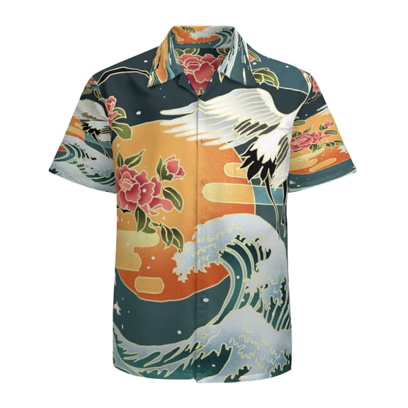 High Quality Hawaiian Shirts for Men Short Sleeve Aloha Beach Shirt Floral Summer Casual Button Down Shirts Blouses 8FLGD9