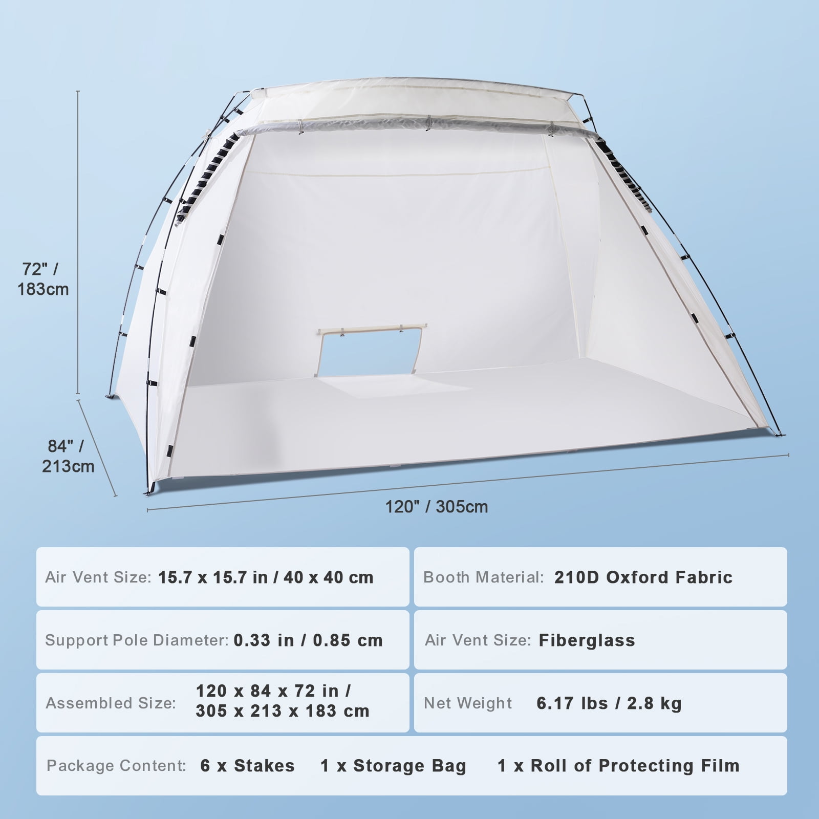 PLANTIONAL Portable Paint Tent for Spray Painting: Small Spray Shelter  Paint Booth for DIY Projects, Hobby Paint Tool Painting Station, Small to