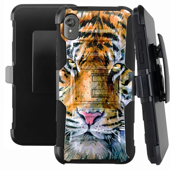 DALUX Hybrid Kickstand Holster Phone Case Compatible with Galaxy A10e 2019 - Dominant Tiger