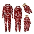 thumbnail image 3 of TFEOQRY Men's Family Christmas Pajamas Matching Sets Fashion Printing Onesie Pajamas Long Sleeved Hooded Sleep Jumpsuit Red(Dad), 3 of 5