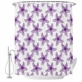 thumbnail image 2 of Sea Stars Shower Curtains for Bathroom, Summer Watercolor Purple Sea Stars Washable Fabric Shower Curtain with Hooks Waterproof Bathroom Decor Sets, 48 x 72 Inches, 2 of 9
