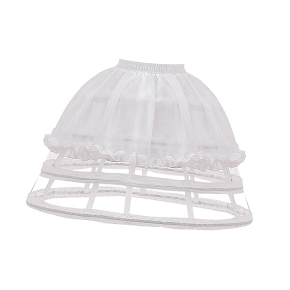 Enagua de crinolina Lolita, enagua de de aro de jaula, enagua de bullicio victoriano de , enagua de de aros para mujer, para vestid Blanco Salvador Enagua con falda de aro de jaula