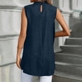 thumbnail image 4 of Puntoco Women's Mock Neck Sleeveless Asymmetrical Blouse Work Business Tank Top, 4 of 7