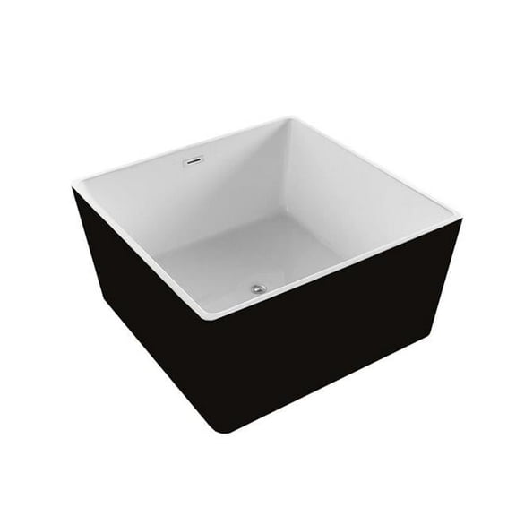 Bellaterra Home BA6806BLK 47 in. Biella Freestanding Bathtub, Black