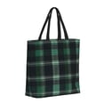 thumbnail image 3 of Large-Capacity Zipper Single-Shoulder Convenience Bag 15.7×19.6 Inches, Wear-Resistant And Water-Repellent, Can Be Carried By Hand Or On One Shoulder Green Buffalo Plaid Check Tartan Scotland_1, 3 of 8