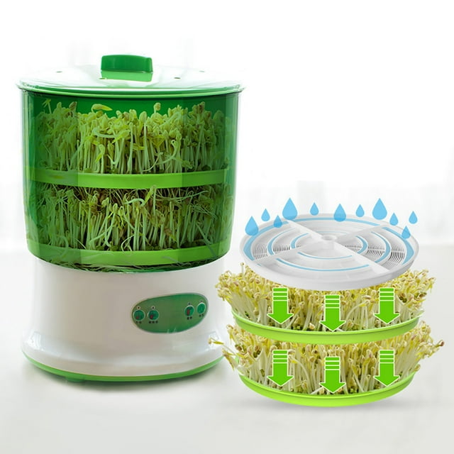 WIFKLSIIPG Automatic Sprout Machine sprouting kit 3 Layer Large Capacity microgreens 110V