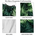 thumbnail image 4 of luoweisi Men's Beach Shorts Quick Dry Swim Trunks with Mesh Lining Tropical Leaves S, 4 of 5