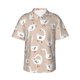 thumbnail image 1 of Fotbe White Goose Camisa Hawaiana para Hombre Unisex – Camisa Casual de Verano con Botones de Manga Corta de Algodón y Lino,Medium, 1 of 7