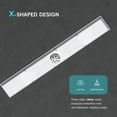 thumbnail image 3 of 24 inch Linear Shower Drain with Removable Square Hole Panel by Using Brushed 304 Stainless Steel Process, Linear Drain Equipped with Adjustable Feet and Hair Strainer, 3 of 10