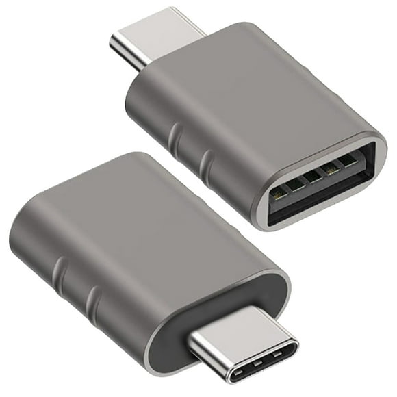 Lieonvis 2Pcs Type C to USB 3.0 Adapter Super Speed 5Gbp OTG Fast Charge USB C to USB 3.0 Adapter Mini Pocket USB Adapter for Laptops Tablets Smart P