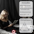thumbnail image 3 of Dosel para Cama Bollepo Negro para Adultos, Individual, Doble, Matrimonial, Queen, 3 of 8