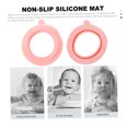 thumbnail image 4 of OULII 1Pcs Bowl Fixing Mat Baby Eating Table Mat with Eco-friendly Silicone Pink, 4 of 8