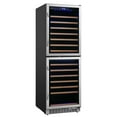 thumbnail image 4 of Edgestar Cwr1553dd 142 Bottle 24" Built-In Or Free Standing Dual Zone Double Door Wine, 4 of 7