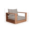 thumbnail image 3 of Meridian Furniture Tulum Grey Water Resisting Outdoor Chair, 3 of 8
