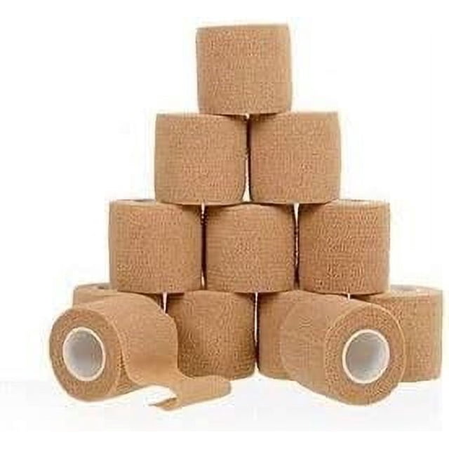 EcoNesxp 12 Pack 4 Inch Self-Adhesive Bandages for All Sports Strips