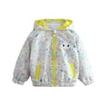 thumbnail image 3 of WOLLED Kids Girls Zip Hooded Short Jacket 1-7Y Toddler Bunny Print Tops Baby Versatile Outerwear Coats, 3 of 10