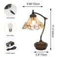 thumbnail image 3 of Kiven Cordless Table Lamp,1-Light Dimmable Bedside Lamps for Nightstand with Mosaic Glass Lampshade, Moroccan-Style Rechargeable Desk Lamp for Reading Home Decor Bedside DZ0488, 3 of 7