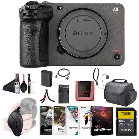 Sony FX30 Cinema Line Camera with XLR Handle Unit (ILME-FX30) – 26MP APS-C Sensor | 4K Super 35 Recording | 64GB SF-G Card  Bag NP-FZ100 Compatible Battery External Charger Photo Software and More
