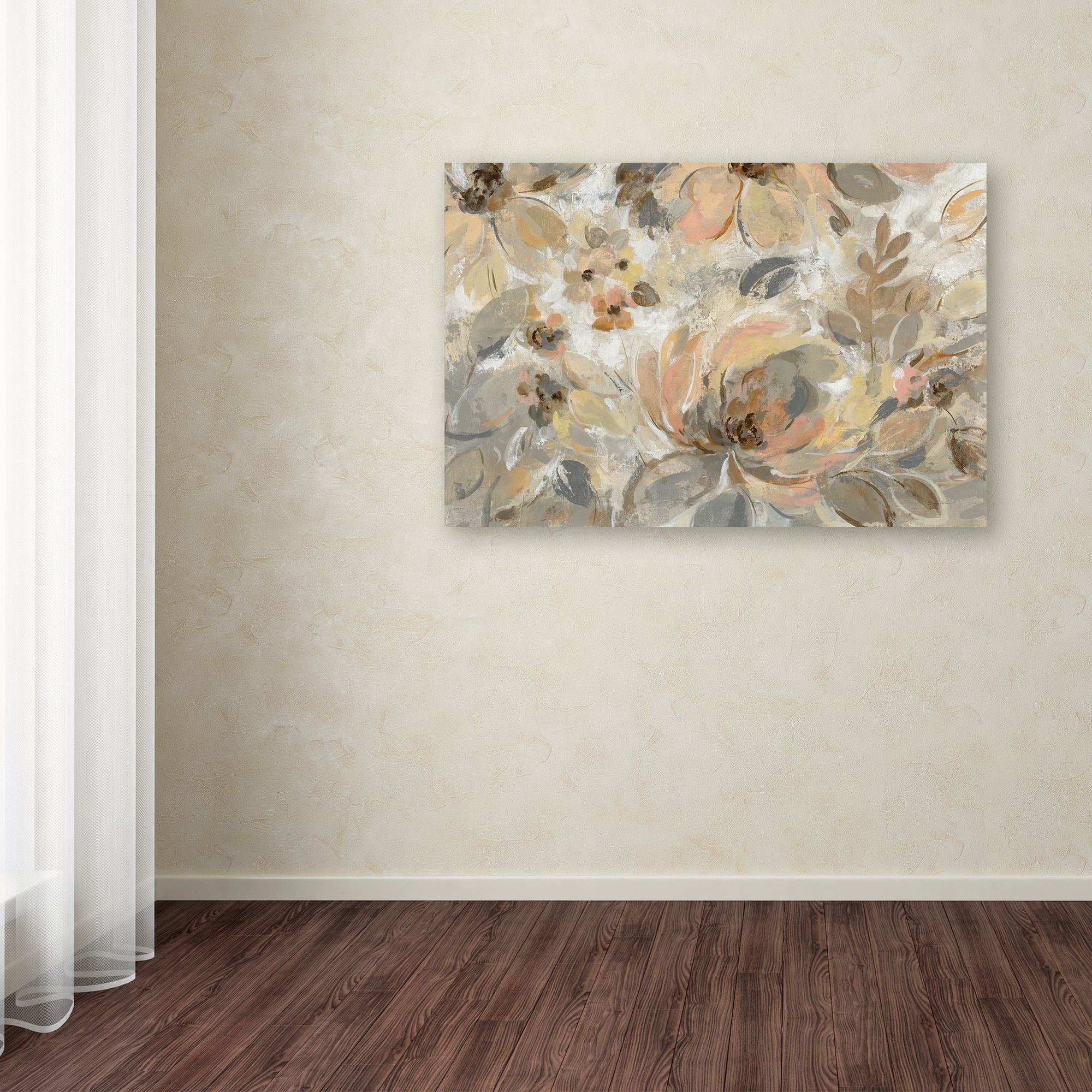 Trademark Fine Art 'Ivory Floral' Canvas Art by Silvia Vassileva
