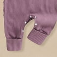 thumbnail image 4 of mgoYE Infant Baby Girl Fall Outfit Sweatshirt Romper Daddy's Girl Long Sleeve Jumpsuit Newborn Clothes(Purple,Newborn), 4 of 7