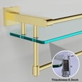 thumbnail image 2 of Estante de vidrio para baño con organizador de toallas SFGSOWOR, 2 of 6