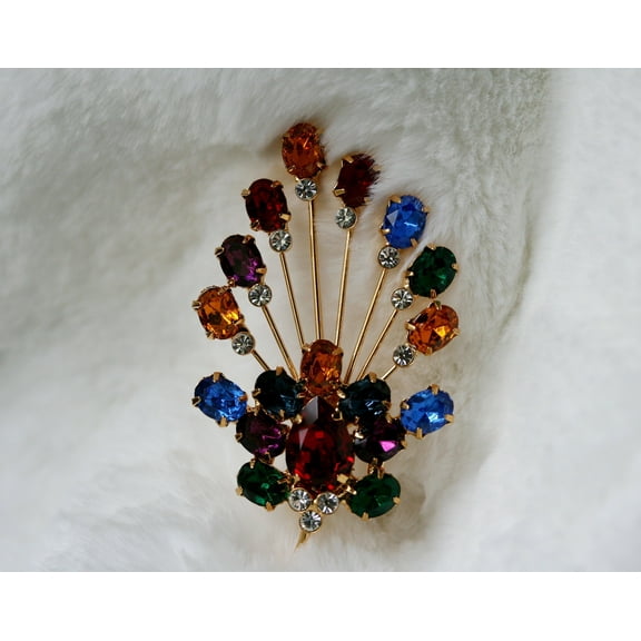 Big Crystal Balloon Brooches For Holiday, Birthday Party Rhinestone Brooch Pin Friends Gift