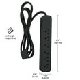thumbnail image 2 of Globe Electric Designer Series 6-ft 6-Outlet Black Power Strip, 78438, 2 of 3