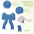 thumbnail image 3 of Glitter Bow Iron on Patches Sequin Sew on Bows Embroidered Applique Fit for Jeans Jackets Women Clothes Hats Backpacks Blue, 3 of 7