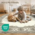 thumbnail image 4 of ODIKA 8'x10' Washable Area Rug Non-Shedding, Easy Care, Cream Beige Traditional Decorative Framing Entryway Waffle Neutral for King Size Bedroom Under Bed, Master Suite, 4 of 7