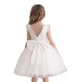 thumbnail image 1 of Vestido de novia de tul satinado KAQININI para niña con volantes, 1 of 9