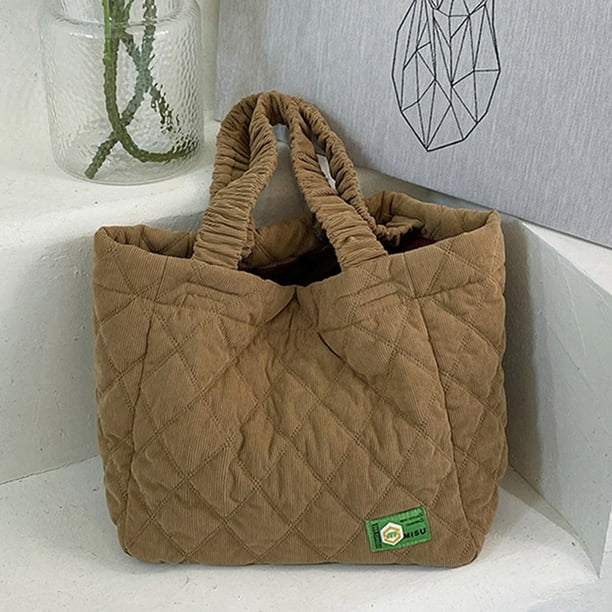 Bolso Mujer Nube Tote Color Solido Bolsos De Pana Regalos Para Amigas Marron Oscuro Marron Walmart en linea