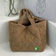 thumbnail image 4 of Bolso Mujer Nube Tote Color Sólido Bolsos De Pana Regalos Para Amigas Marrón Oscuro Marrón, 4 of 8