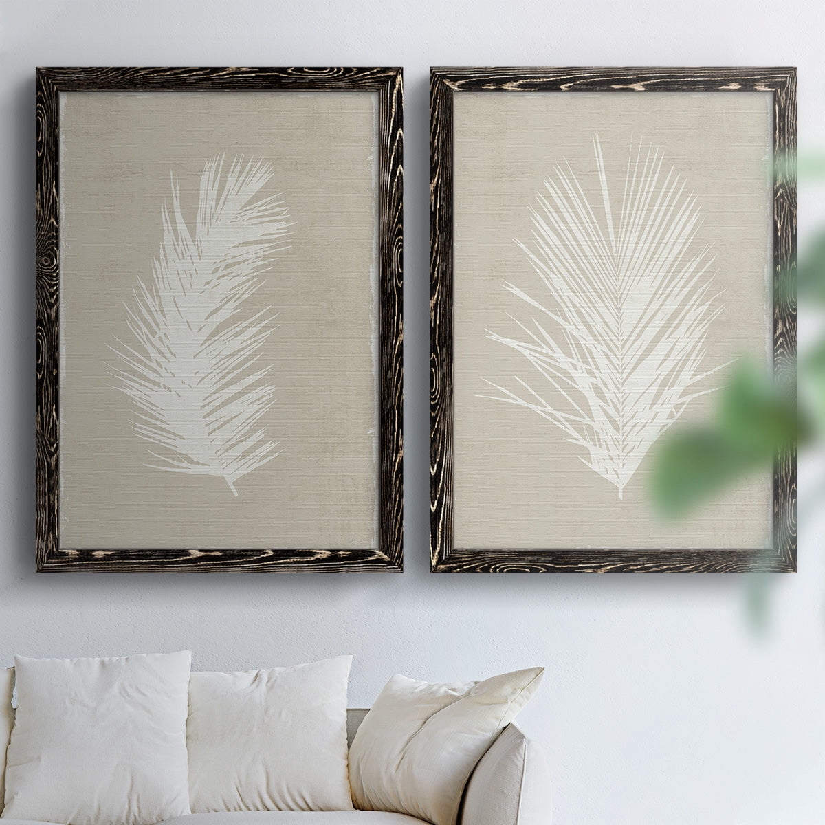 Palm Oasis I - Premium Framed Canvas 2 Piece Set - Ready to Hang