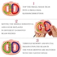 thumbnail image 3 of Double-sided Flip Magic Cube Toy, Rotating Small Beads, Decompression Magic Cube, Special Shape, Creative Toy, Magic Bean Rotating Toy (blue), 3 of 5