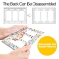 thumbnail image 4 of Yayeee Rocker Switch Wall Plate 3-Gang 6.5"x4.6" Home Decorative Outlet Cover, Watercolor Wildflowers, 4 of 6