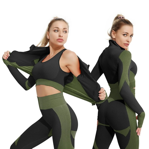 MMED Yoga Clothing Womens Sportwear Yoga Set 2/3pcs Workout