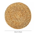 thumbnail image 1 of Mantel Individual Antideslizante Posavasos redondo manteles tejidos resistentes al calor decoración del hogar de mimbre de jacinto Natural Sywqhk Libre de BPA, 1 of 9