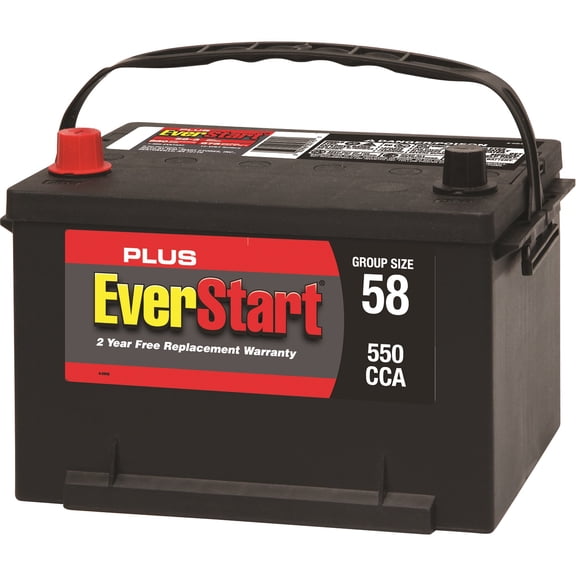 EverStart Plus Group Size 58 12V Automotive Battery, Lead Acid, Easy Installation