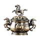 thumbnail image 3 of Quemador de incienso con tapa ahuecada, adorno de incensario en relieve para oficina, dormitorio, armario, sala de estar, salón de té., 3 of 9