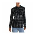thumbnail image 1 of Sanctuary Clothing - Camisa a cuadros para mujer, color negro, mediano, 1 of 1