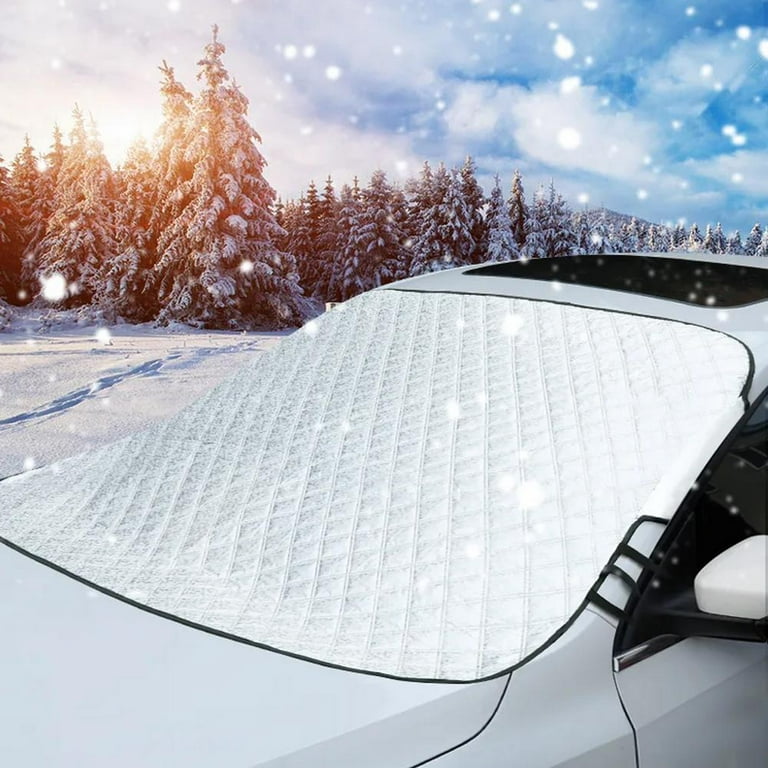 iClover Front+Rear Car Snow Cover Windshield with Magnetic Edge, Winter  Windscreen Cover Ice, Frost Snow and Wiper Protector for Car SUVs Vans  Trucks