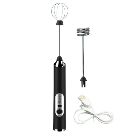 

Milk Frother Handheld Coffee Frother USB Rechargeable Electric Foam Maker Egg Beater with Double Spring Whisk Head for Cappuccino Frappe Matcha Hot Chocolate Lattes