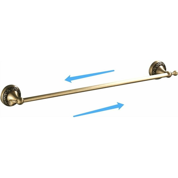 CATPAN antique brass towel bar,Adjustable Expandable Vintage Brass Towel Bar, 15.2-27.8 Inch Wall Mount, Antique Brass Bathroom Accessories