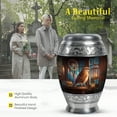 thumbnail image 3 of MUKTIVE Sparrow Adult Urn for Ashes for Women Cremation, Funeral Black Keepsake Urn for Men, Large Burial Urns for Parents Remains(1 Large, 4 Keepsake), 3 of 7