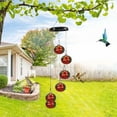 thumbnail image 4 of HongHeng Charming Wind Chimes Hummingbird Feeder,Unique Hand Blown Glass Humming Bird Feeder for Outdoors Hanging ant and Bee Proof, Perfect Garden Decor for Window Garden Patio, 4 of 5