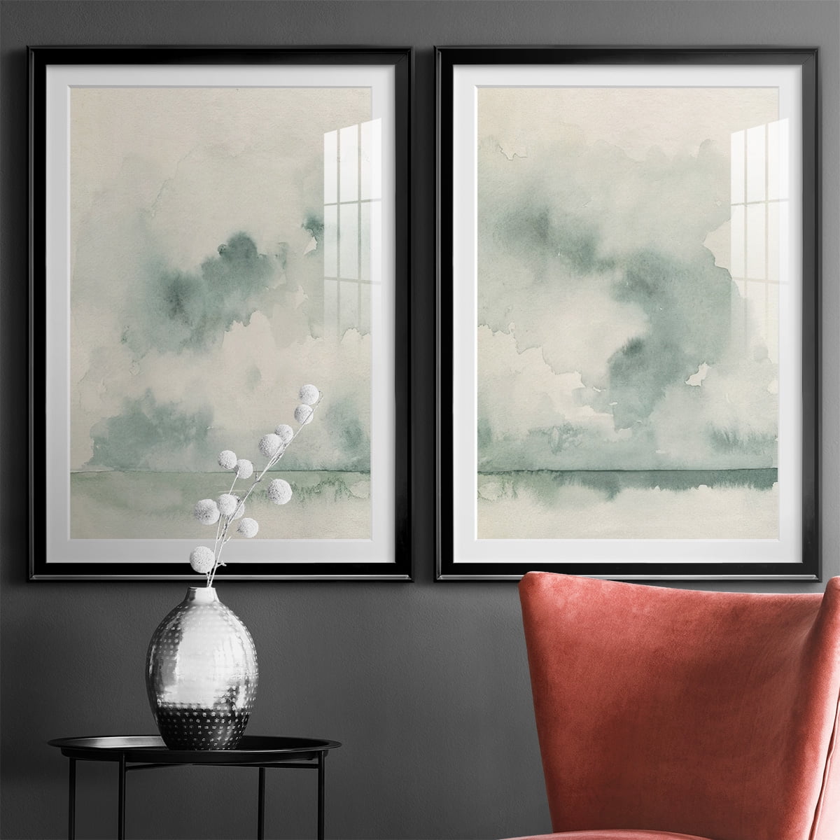 Wexford Home Ocean Impression I Premium Framed Print, 18.5" x 24.5" - Ready to Hang, Black (Set of 2)
