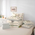 thumbnail image 6 of Catabedysis Rainbow Cute Bows 7-Piece Twin Bedding,Bowtie Monogram Print M Bedding Comforter Set,Light Gray Reversible For Girls, 6 of 7