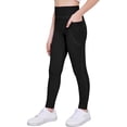thumbnail image 3 of Resicozy Girls Athletic Leggings with Pockets High Waisted Yoga Pants for Kids Dance Running Workout Tights 3-12 Years 140, 3 of 4